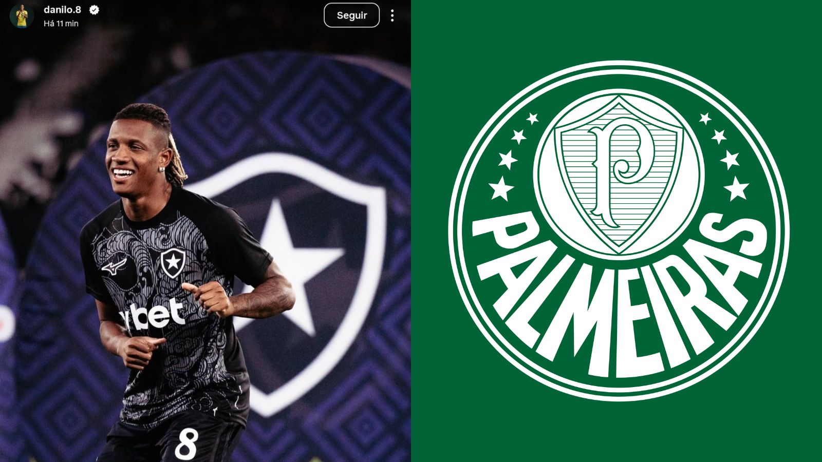 Palmeiras: Recado de Danilo ao Botafogo viraliza